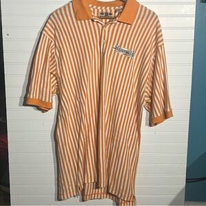 Vintage Tennessee Vols Orange/White Vertical Stripes Polo Size XXL